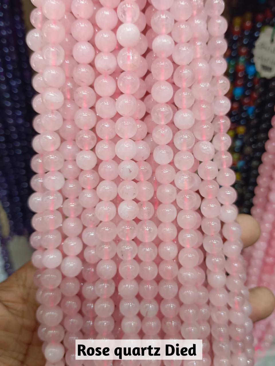 Energized Rose Quartz Died Mala-Certified