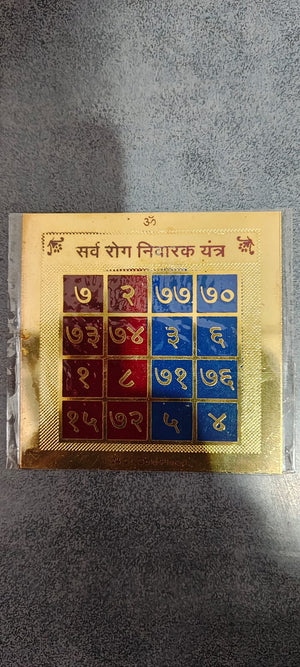 Sarv Rog Nivarak Yantra-Energized